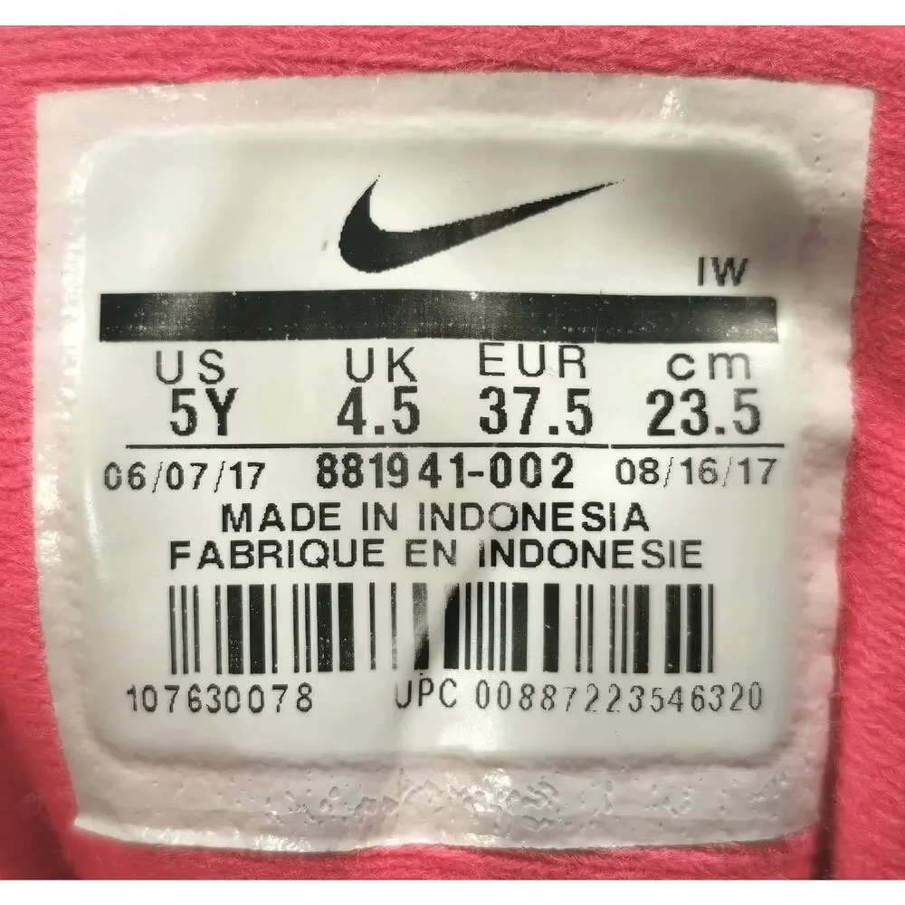 Nike Team Hustle D8 GS 'Black Racer Pink' Youth Basketball Shoes 5Y 881941-002